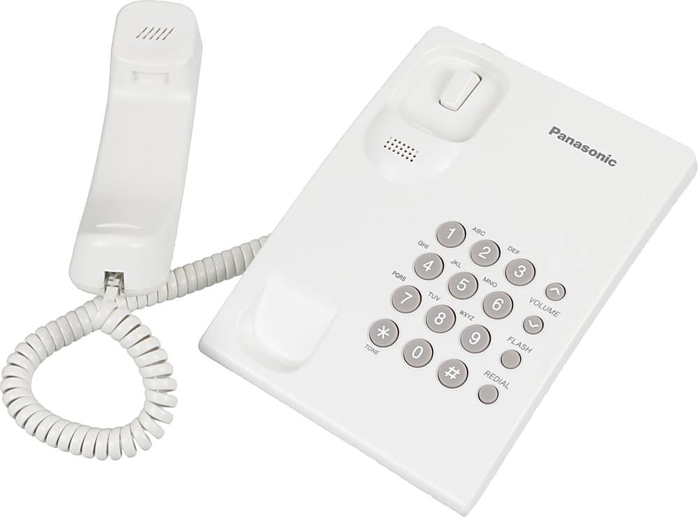 Телефон проводной Panasonic KX-TS2350RUW белый - фото 4