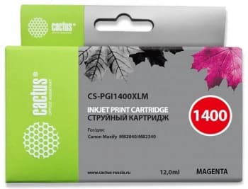 Картридж струйный Cactus CS-PGI1400XLM PGI-1400 пурп.пигм. (12мл) для Canon MB2050/MB2350/MB2040/MB2340 с чипом - фото 2