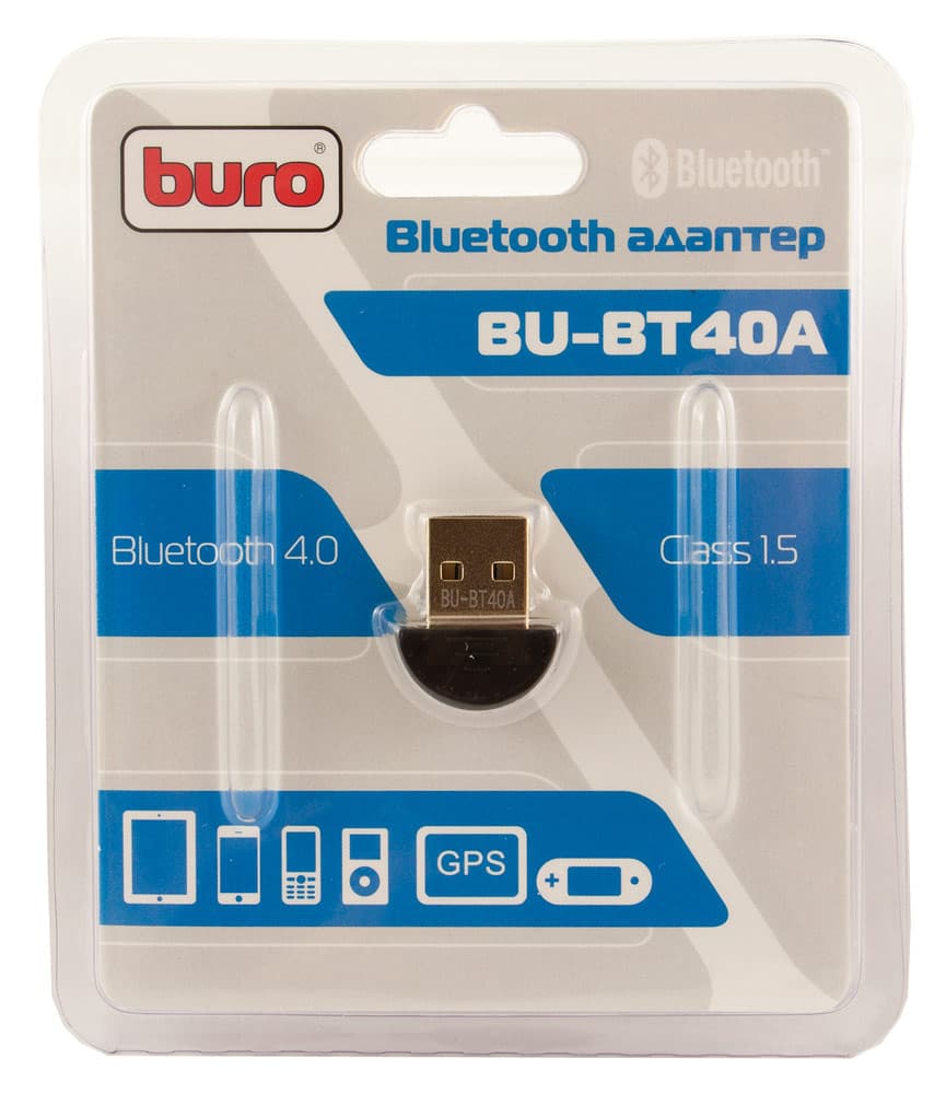 Адаптер USB Buro BU-BT40A BT4.0+EDR class 1.5 20м черный - фото 4