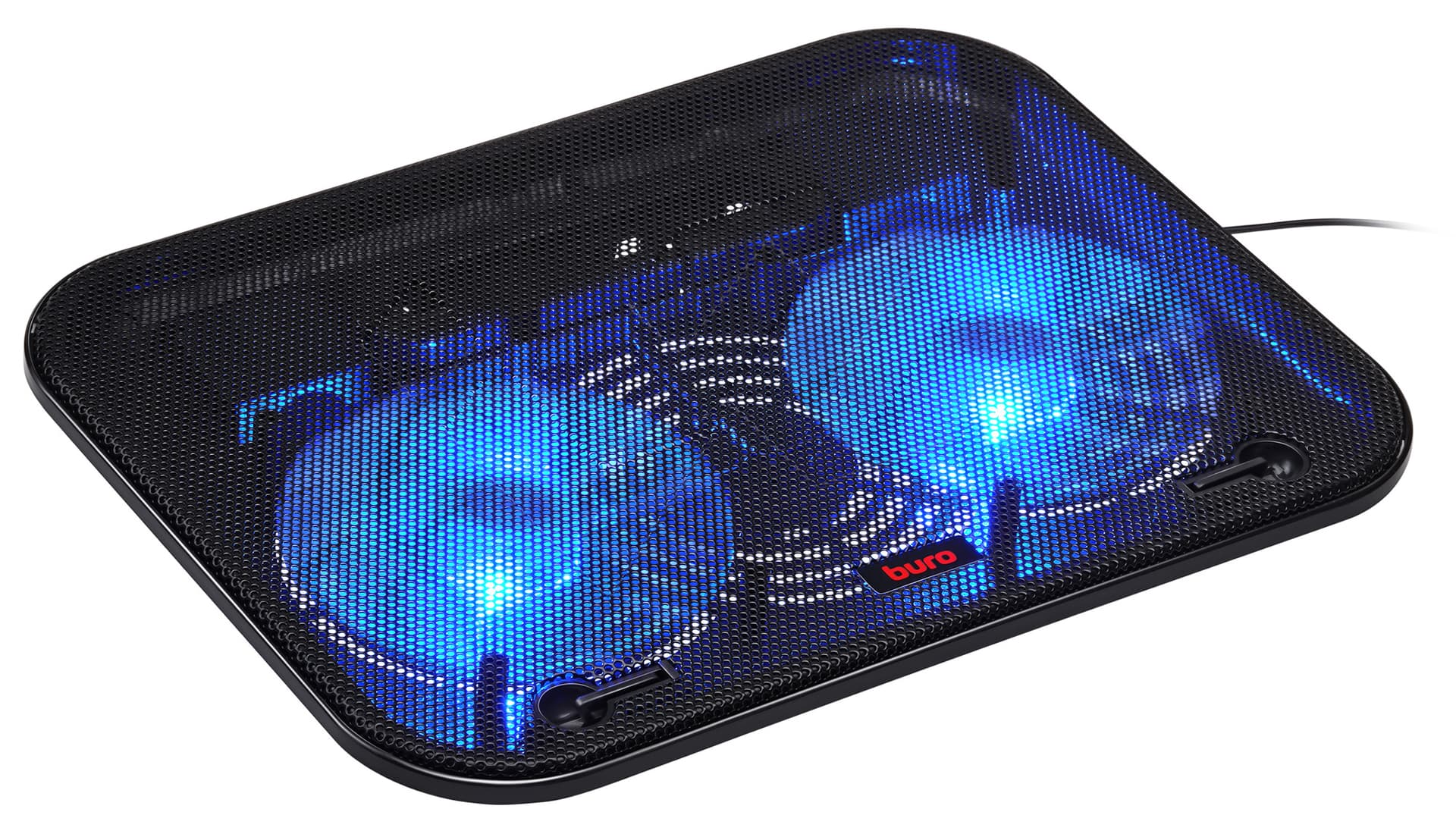 Подставка для ноутбука Buro BU-LCP140-B214H 14" 338x255x22мм 1xUSB 2x 140ммFAN 480г металлическая сетка/пластик черный - фото 3