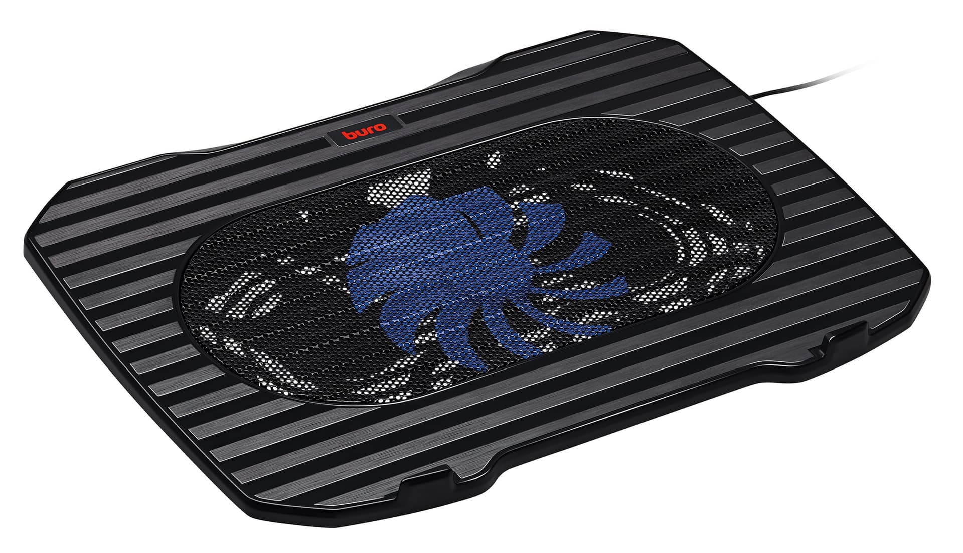 Подставка для ноутбука Buro BU-LCP156-B114 15.6" 357x265x33мм 1xUSB 1x 140ммFAN 345г металлическая сетка/пластик черный - фото 2