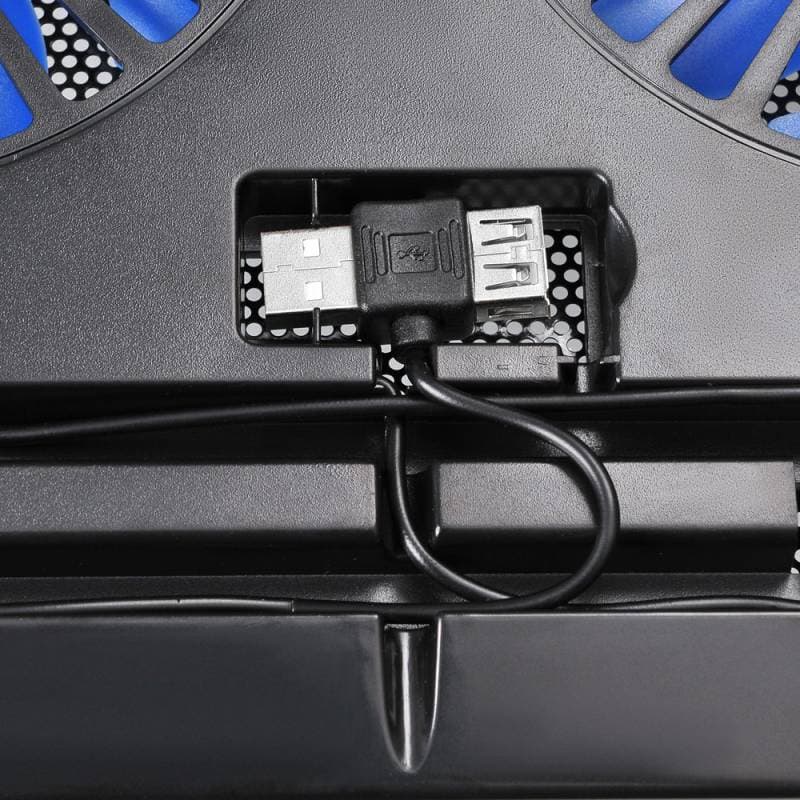 Подставка для ноутбука Buro BU-LCP156-B214 15.6"358x270x21мм 1xUSB 2x 140ммFAN 597г металлическая сетка/пластик черный - фото 4