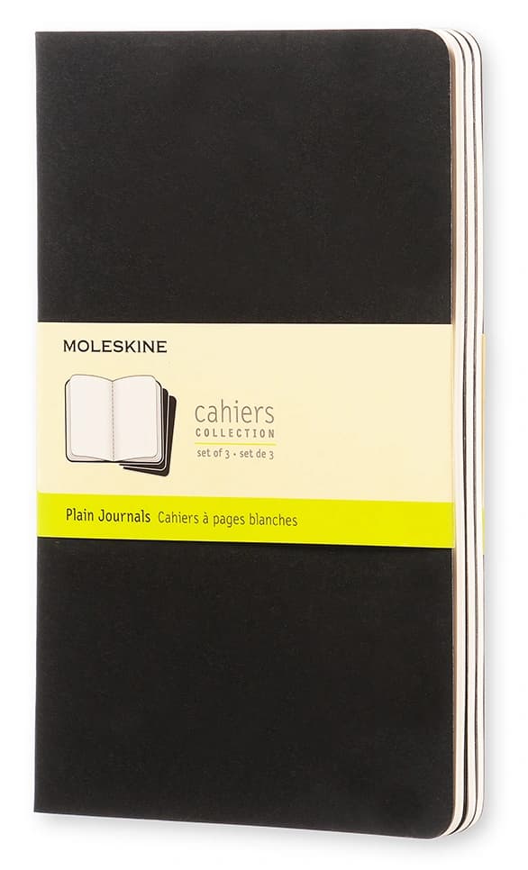 Блокнот Moleskine CAHIER JOURNAL QP318 Large 130х210мм обложка картон 80стр. нелинованный черный (3шт) - фото 4