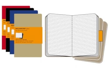 Блокнот Moleskine CAHIER JOURNAL QP421 XLarge 190х250мм обложка картон 120стр. линейка бежевый (3шт) - фото 5