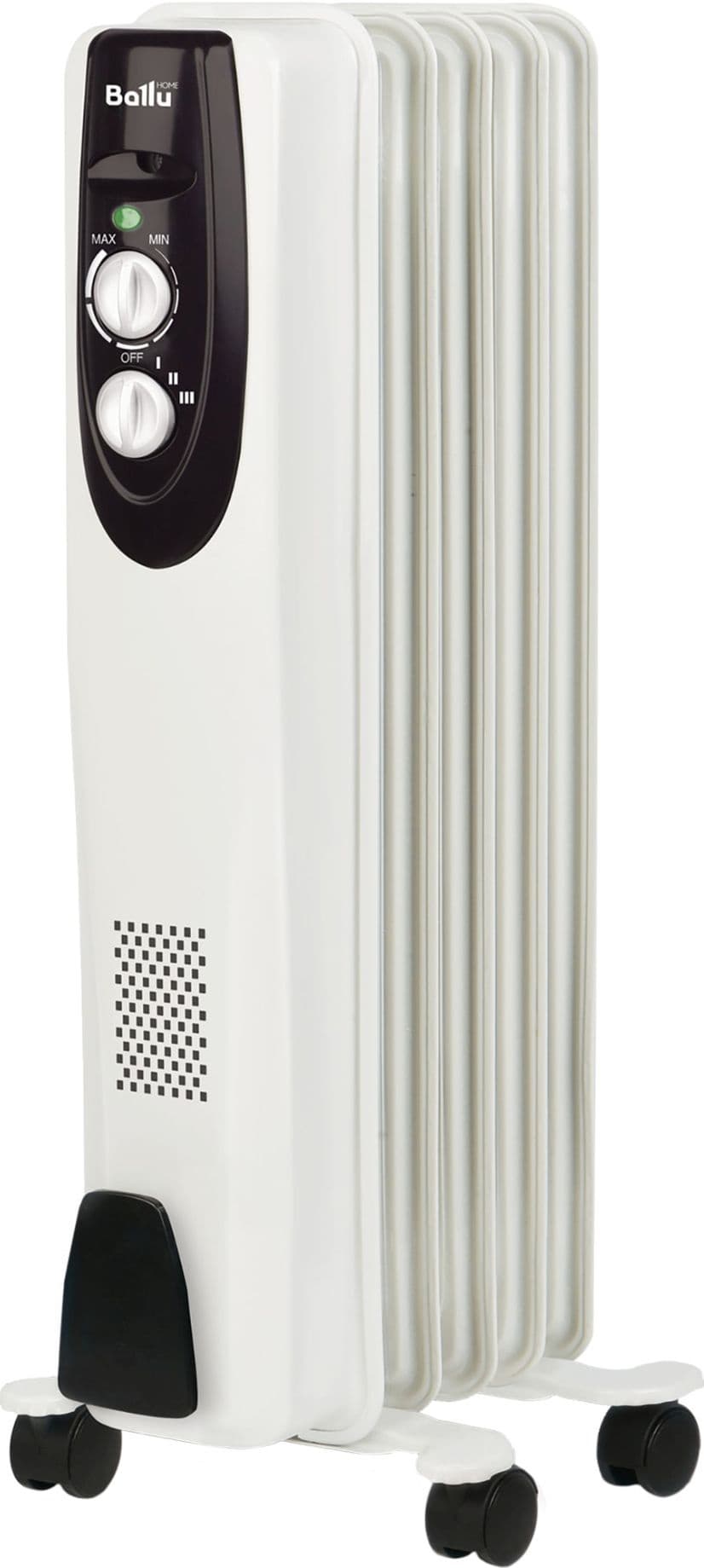 Радиатор масляный Ballu Classic BOH/CL-05WRN 1000Вт белый/черный - фото 3