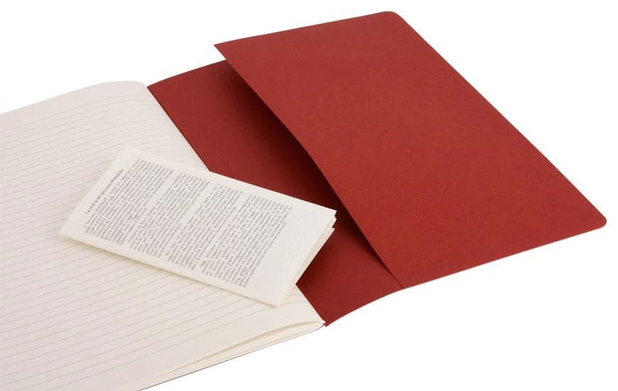 Блокнот Moleskine CAHIER JOURNAL CH121 XLarge 190х250мм обложка картон 120стр. линейка клюквенный (3шт) - фото 3