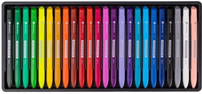 Восковые мелки Deli EC20020 Color Emotion трехгранные 24цв. картон.кор./европод. - фото 4