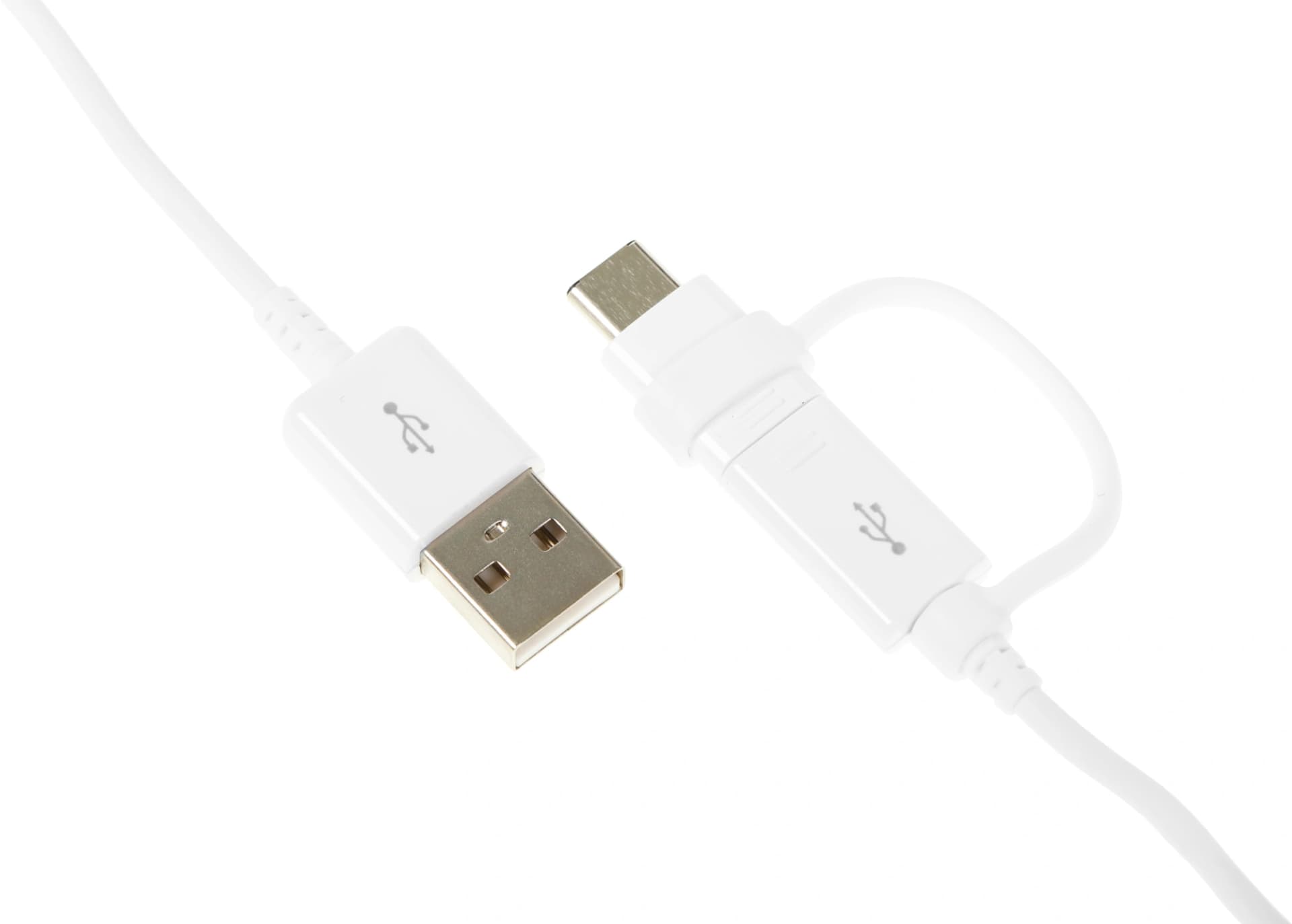 Кабель Samsung EP-DG930DWEGRU USB (m)-USB Type-C (m)/micro USB (m) 1.5м белый - фото 4