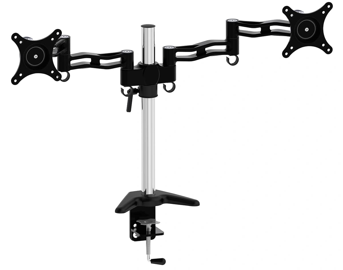 Кронштейн для мониторов Cactus CS-VM-D08-AL серебристый 13"-27" макс.8кг настольный поворот и наклон - фото 4