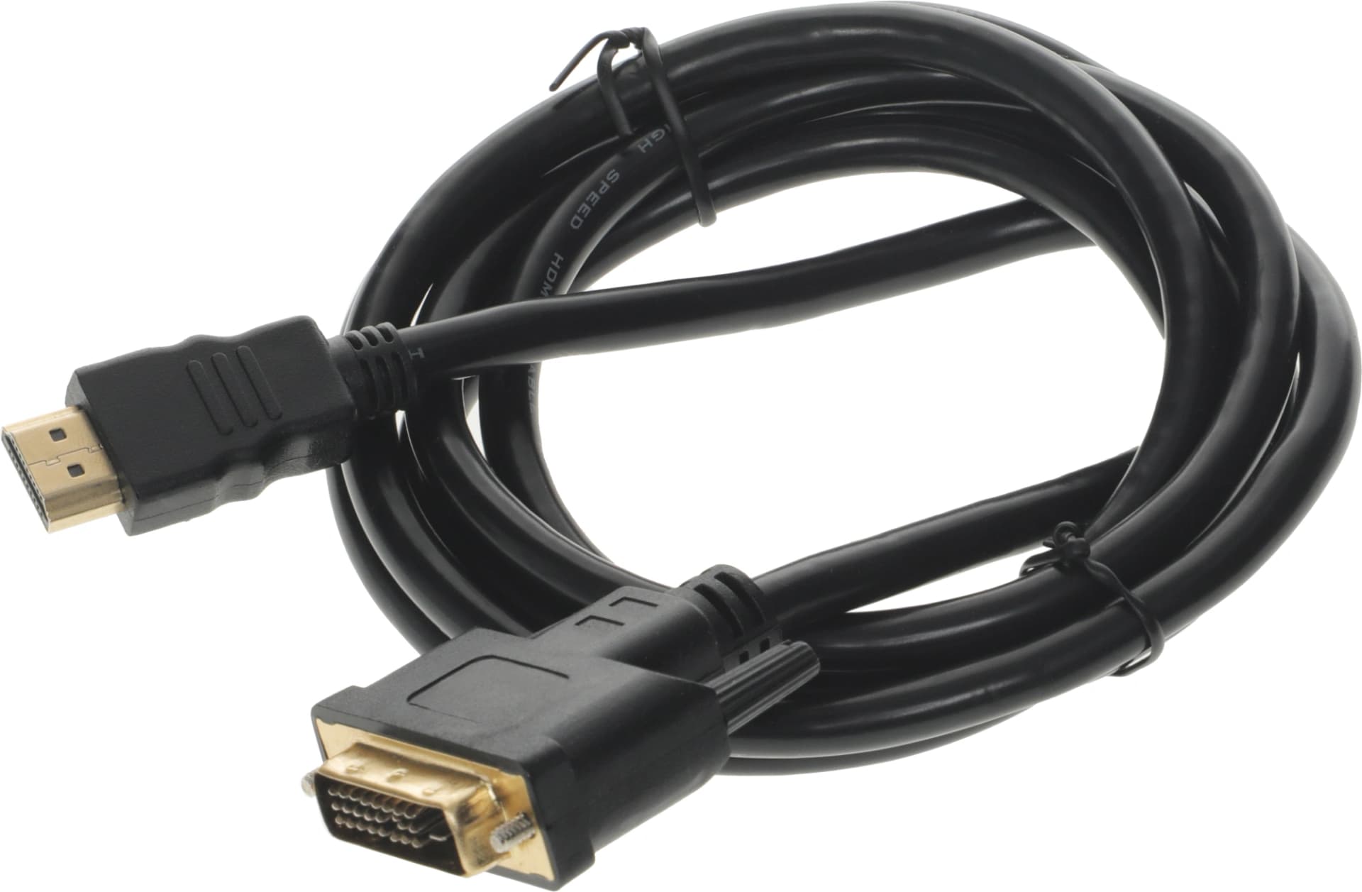 Кабель аудио-видео Buro HDMI (m)/DVI-D (Dual Link) (m) 1.8м. позолоч.конт. черный (BHP RET HDMI_DVI18) - фото 4