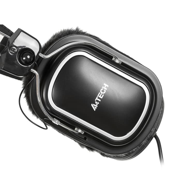 Наушники с микрофоном A4Tech HS-60 черный 2.5м мониторные оголовье - фото 5