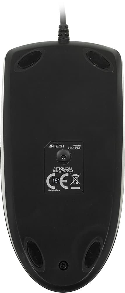 Мышь A4Tech OP-530NU черный оптическая 1200dpi USB 2but - фото 3