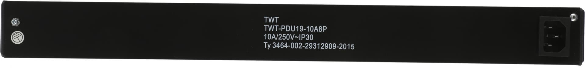 Блок распределения питания Lanmaster TWT-PDU19-10A8P гор.размещ. 8xSchuko базовые 10A - фото 3