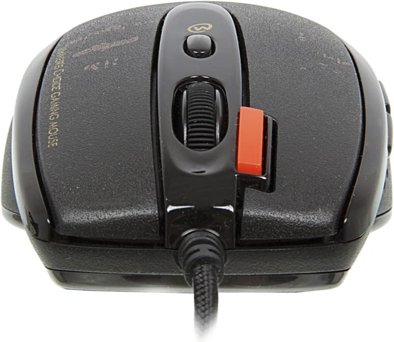 Мышь A4Tech V-Track F5 черный/рисунок оптическая 3000dpi USB 6but - фото 2