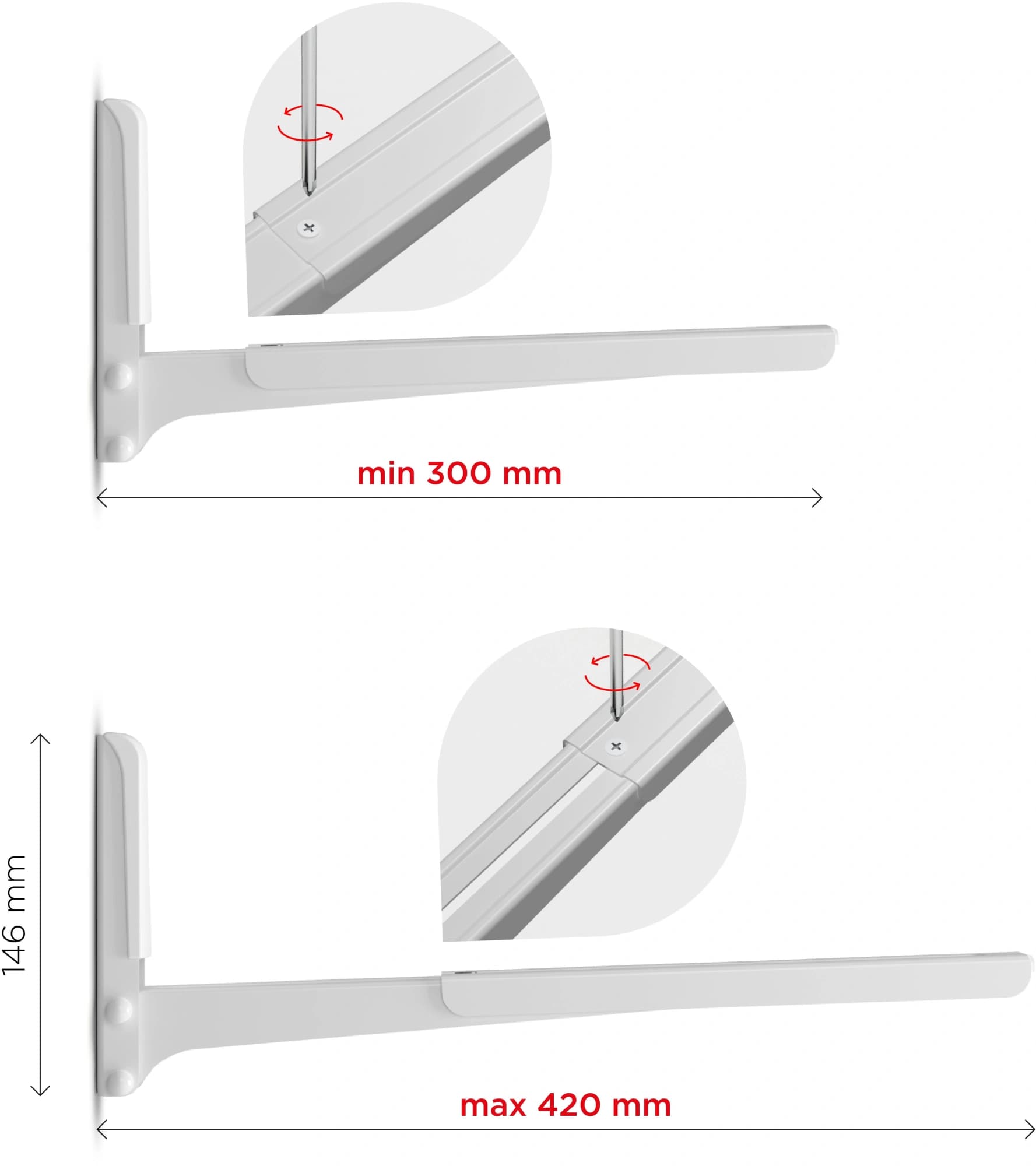 Кронштейн для СВЧ Holder MWS-2003 белый макс.40кг настенный фиксированный - фото 3