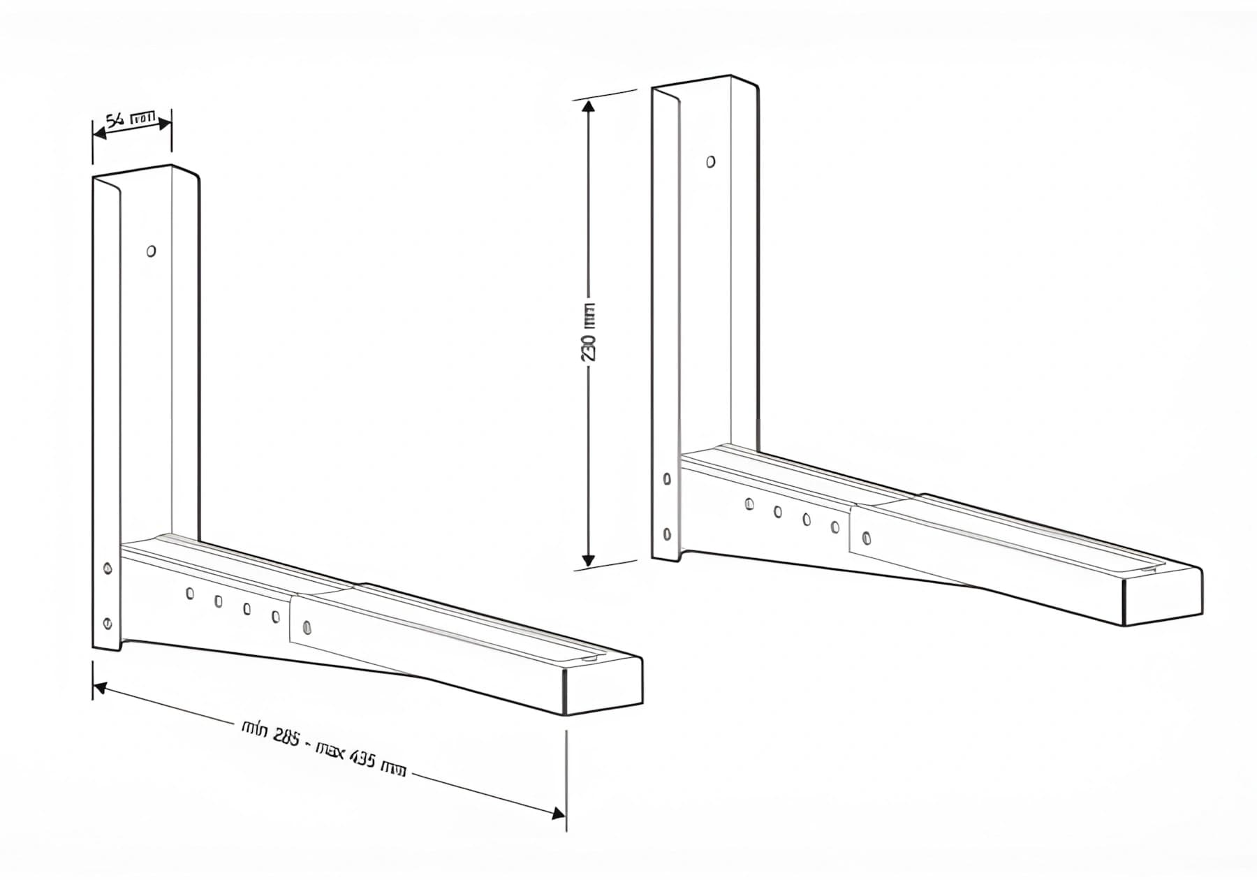 Кронштейн для СВЧ Holder MWS-2002 металлик макс.40кг настенный фиксированный - фото 3