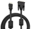 Кабель Buro HDMI (m) DVI-D (m) 1.8м (HDMI-19M-DVI-D-1.8M) феррит.кольца черный - фото 3