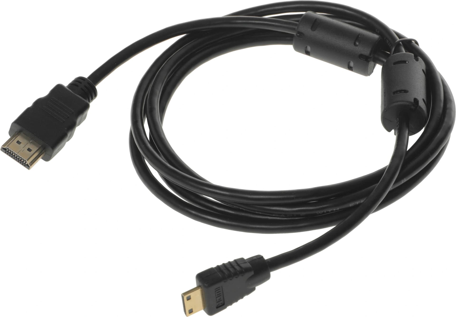 Кабель аудио-видео Buro HDMI 1.4 HDMI (m)/Mini HDMI (m) 1.8м. феррит.кольца позолоч.конт. черный (MINIHDMI-1.8M) - фото 4