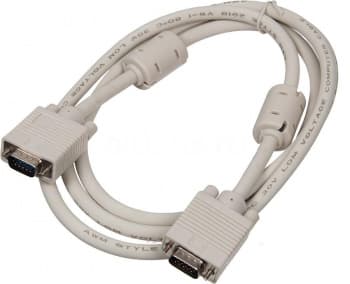 Кабель Buro CAB016S-06 VGA (m) VGA (m) 1.8м феррит.кольца серый - фото 2